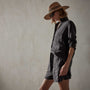 Lightweight Linen Shirt in Magma Pigment | James Perse Los Angeles