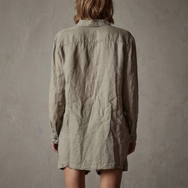 Lightweight Linen Shirt in Silt Pigment | James Perse Los Angeles