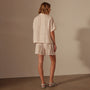 Cotton Linen Twill Boxy Fit Shirt in Zephyr Pigment | James Perse Los Angeles