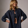 Linen Oversized Shirt in Classic Navy | James Perse Los Angeles