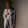 Linen Oversized Shirt in Grey Sky Pigment | James Perse Los Angeles