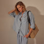 Linen Oversized Shirt in Open Sky Pigment | James Perse Los Angeles