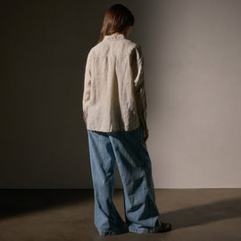 Linen Oversized Shirt in Salt Pigment | James Perse Los Angeles