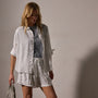 Linen Oversized Shirt in White | James Perse Los Angeles
