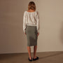 Linen Gathered Blouse in White | James Perse Los Angeles