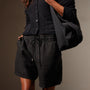 Relaxed Fit Linen Short in Black | James Perse Los Angeles