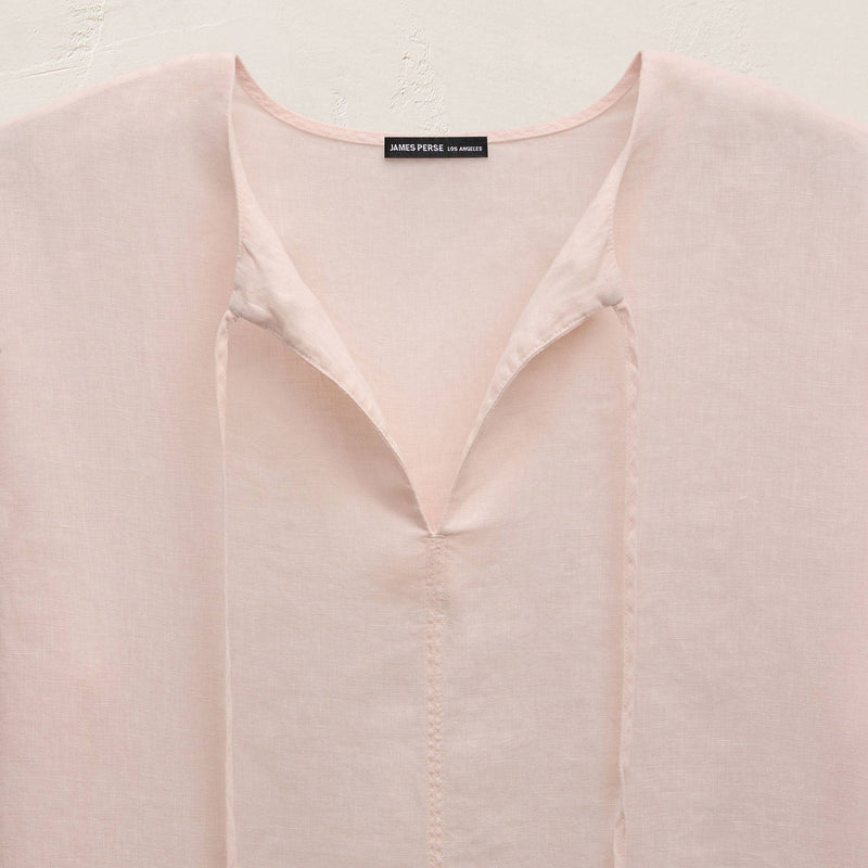 James Perse Lightweight Linen Tunic Dress - Light Rose Quartz Pigment James Perse Lightweight Linen Tunic Dress - Light Rose Quartz Pigment