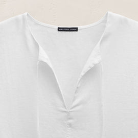 Lightweight Linen Tunic Dress in White | James Perse Los Angeles