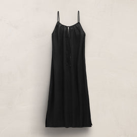 Lightweight Linen Strappy Cami Dress in Black | James Perse Los Angeles
