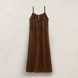 Lightweight Linen Strappy Cami Dress In Cocoa Pigment | James Perse Los Angeles