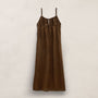 Lightweight Linen Strappy Cami Dress In Cocoa Pigment | James Perse Los Angeles