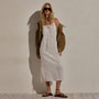 Lightweight Linen Strappy Cami Dress in White | James Perse Los Angeles