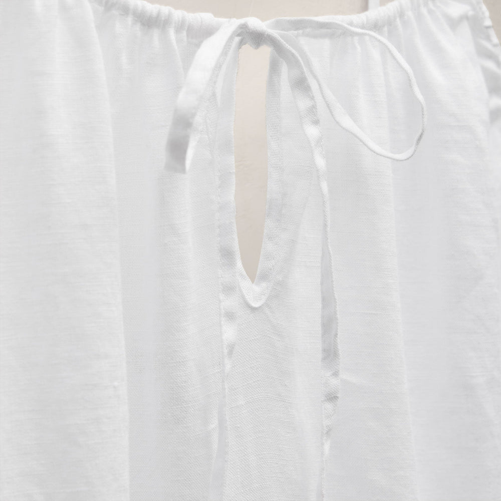 Lightweight Linen Strappy Cami Dress in White | James Perse Los Angeles