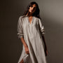 Lightweight Linen Dress in Salt Pigment | James Perse Los Angeles