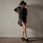 Lightweight Linen Shirt Dress in Black | James Perse Los Angeles
