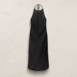 Linen Halter Dress in Black | James Perse Los Angeles