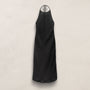 Linen Halter Dress in Black | James Perse Los Angeles