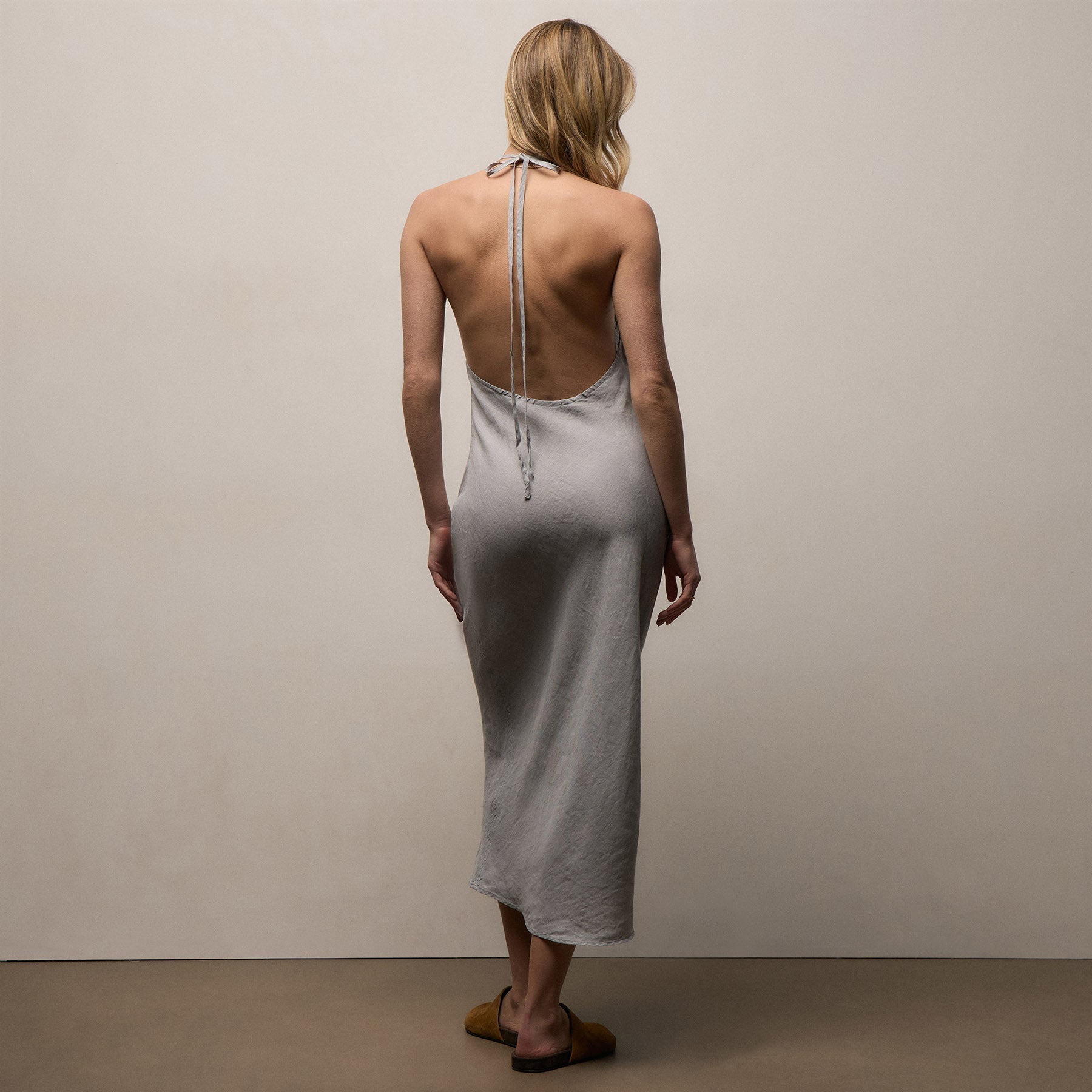 James Perse Linen Halter Dress