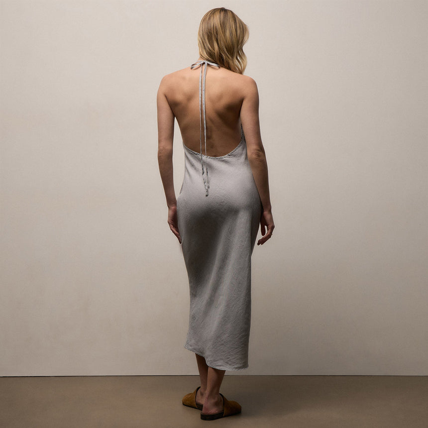 james perse linen dress James Perse Linen Halter Dress