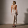 Linen Halter Dress in Salt Pigment | James Perse Los Angeles