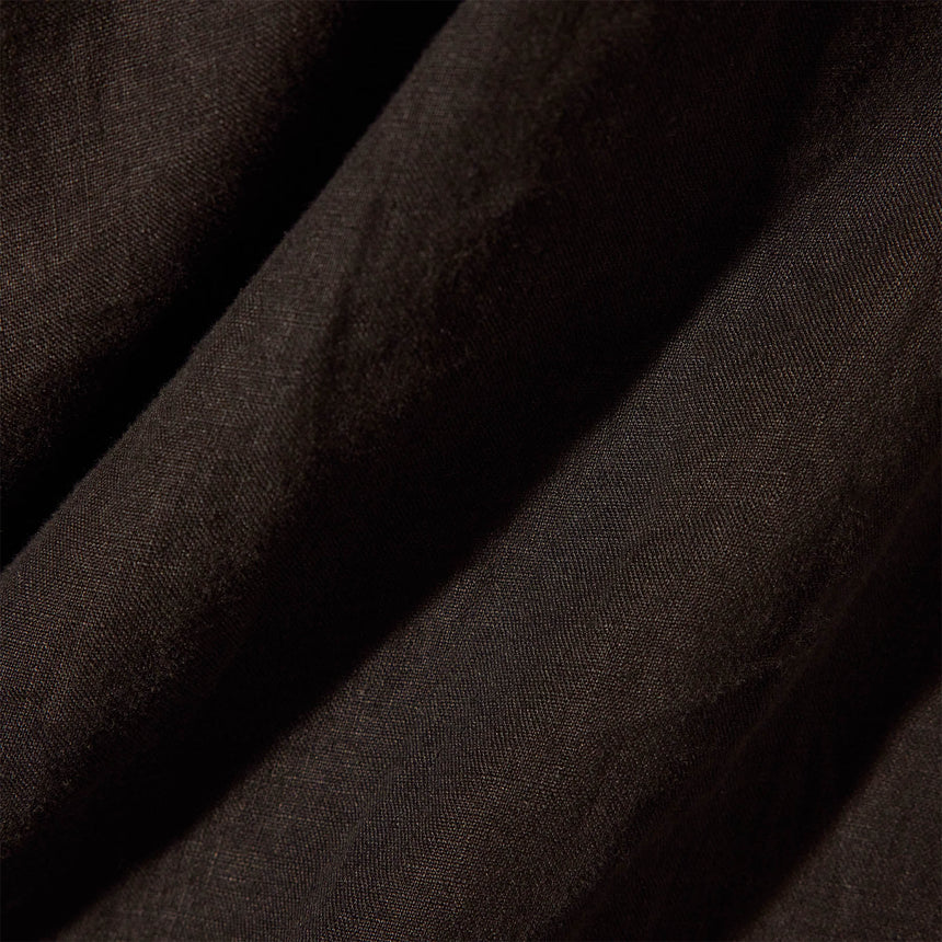 Garment Dye Linen Pin Tuck Dress in Black | James Perse Los Angeles