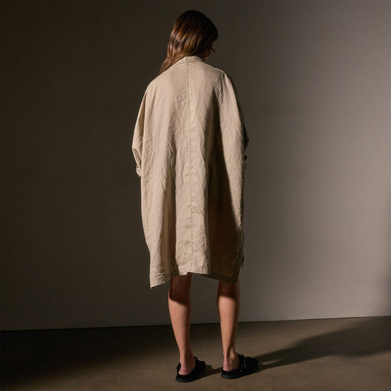 Pocket Shirt Swing Dress in Overcast Pigment | James Perse Los Angeles