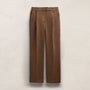 Linen Twill Pleated Wide Leg Trouser In Fleck Brown | James Perse Los Angeles