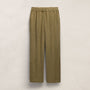 Linen Twill Pleated Wide Leg Trouser in Fleck Green | James Perse Los Angeles