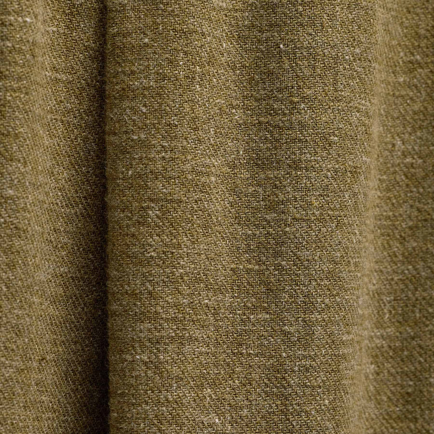 Linen Twill Pleated Wide Leg Trouser in Fleck Green | James Perse Los Angeles