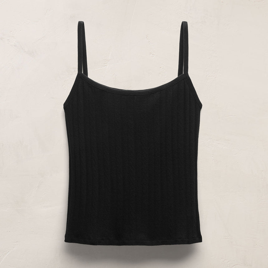 Pointelle Tank Top in Black | James Perse Los Angeles