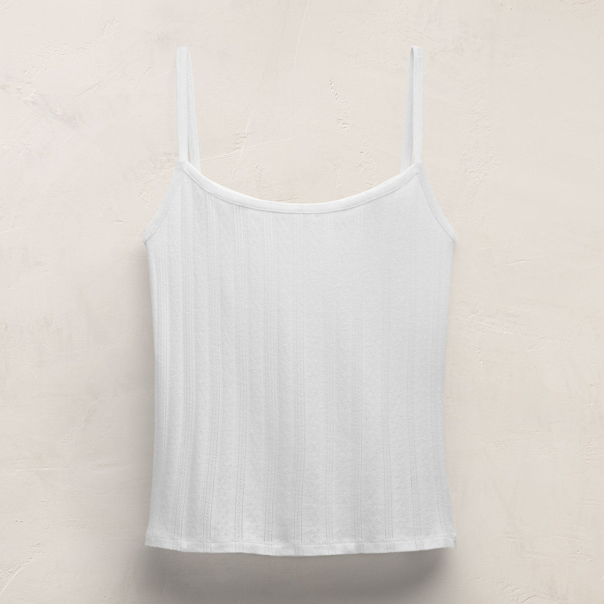 Pointelle Tank Top in White | James Perse Los Angeles