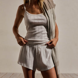 Pointelle Tank Top in White | James Perse Los Angeles