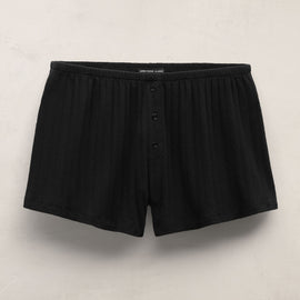Pointelle Shortie in Black | James Perse Los Angeles