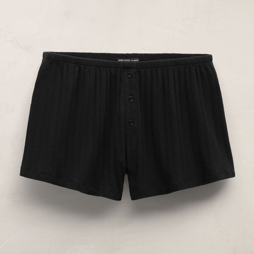Pointelle Shortie in Black | James Perse Los Angeles