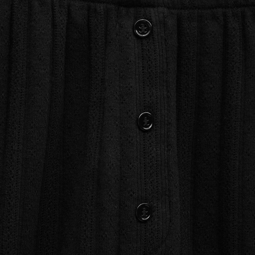Pointelle Shortie in Black | James Perse Los Angeles