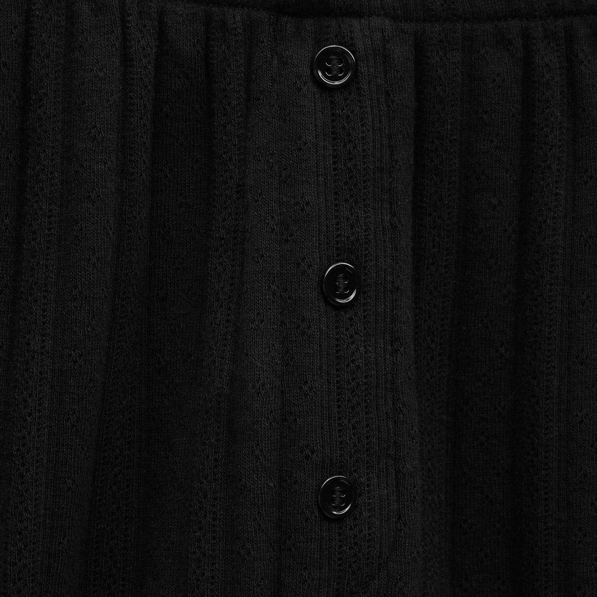 Pointelle Shortie in Black | James Perse Los Angeles