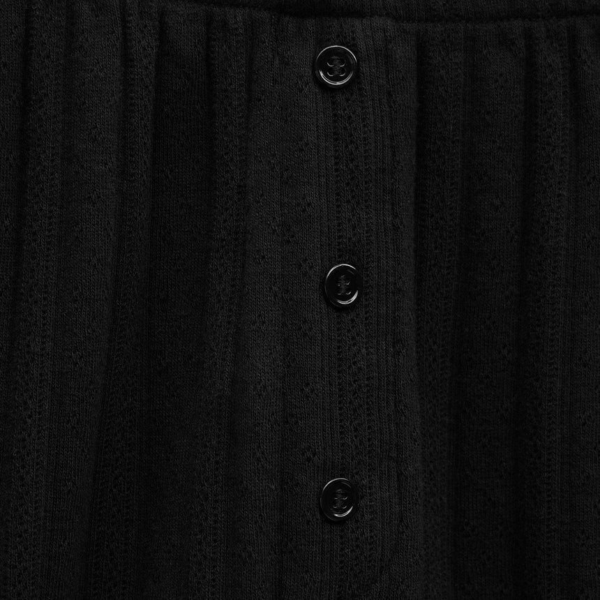Pointelle Shortie in Black | James Perse Los Angeles