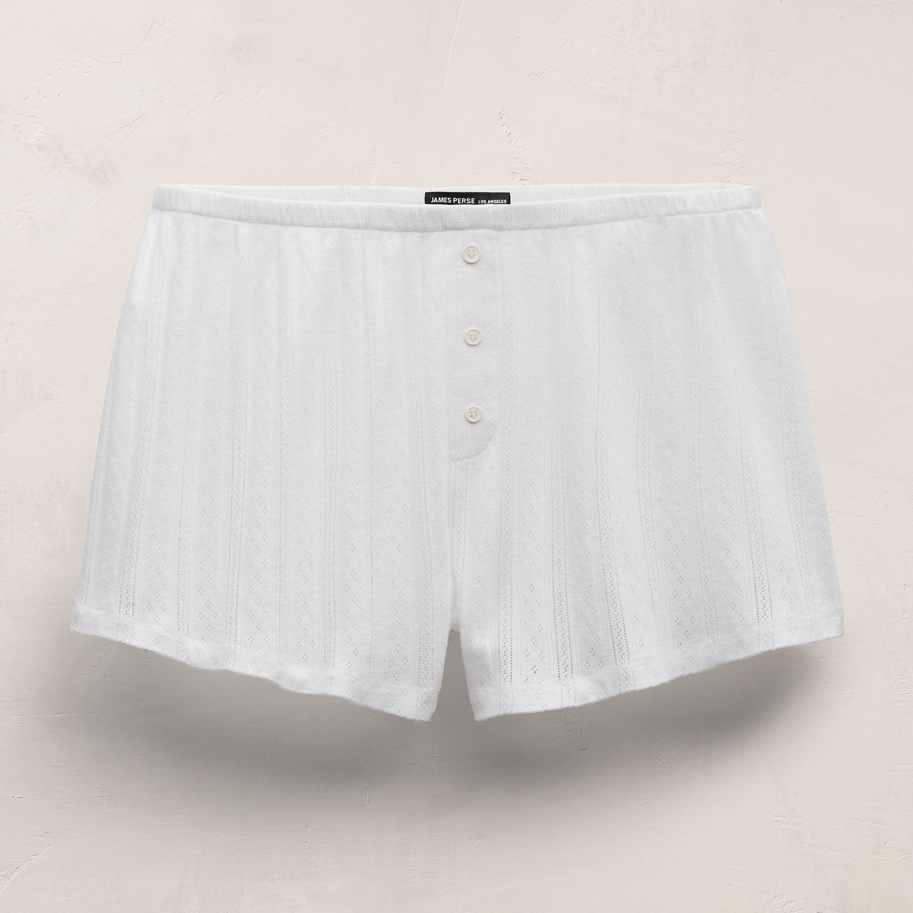 Pointelle Shortie in White | James Perse Los Angeles