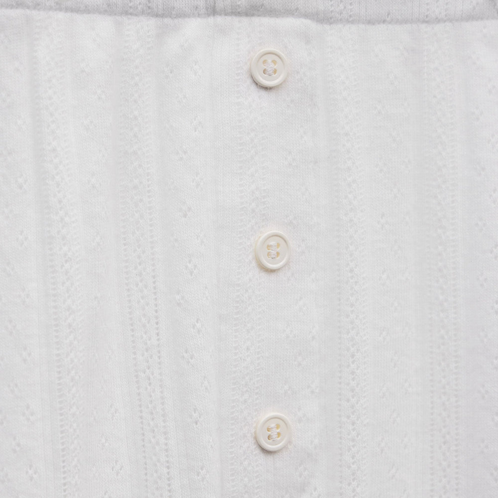 Pointelle Shortie in White | James Perse Los Angeles