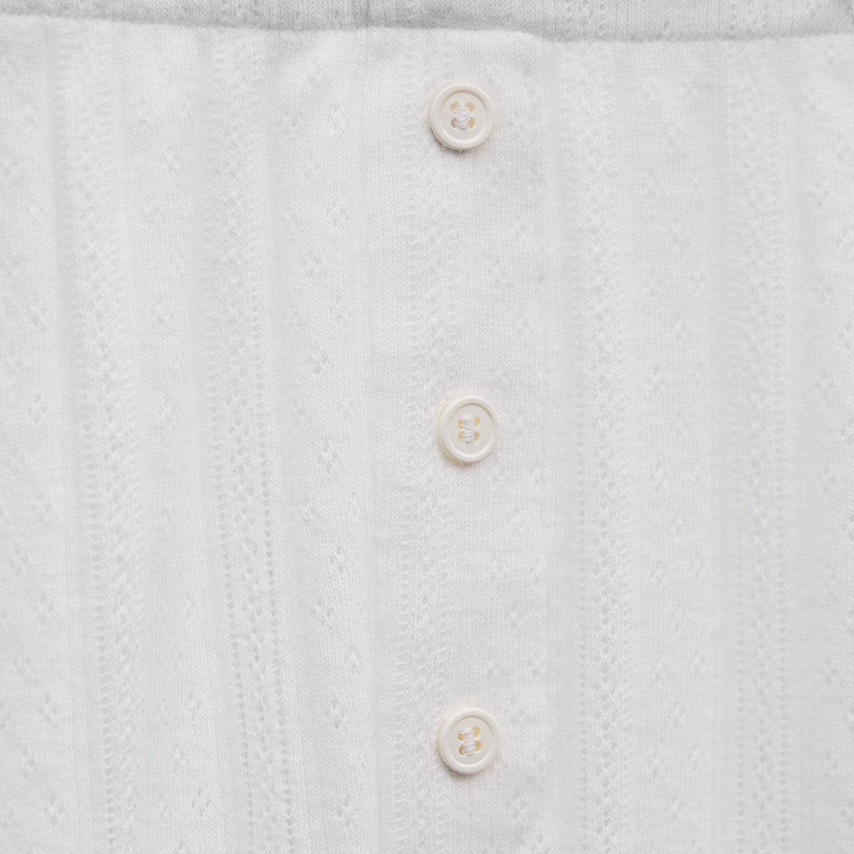 Pointelle Shortie in White | James Perse Los Angeles