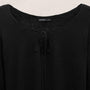 Linen Cotton Keyhole Sweater in Black | James Perse Los Angeles