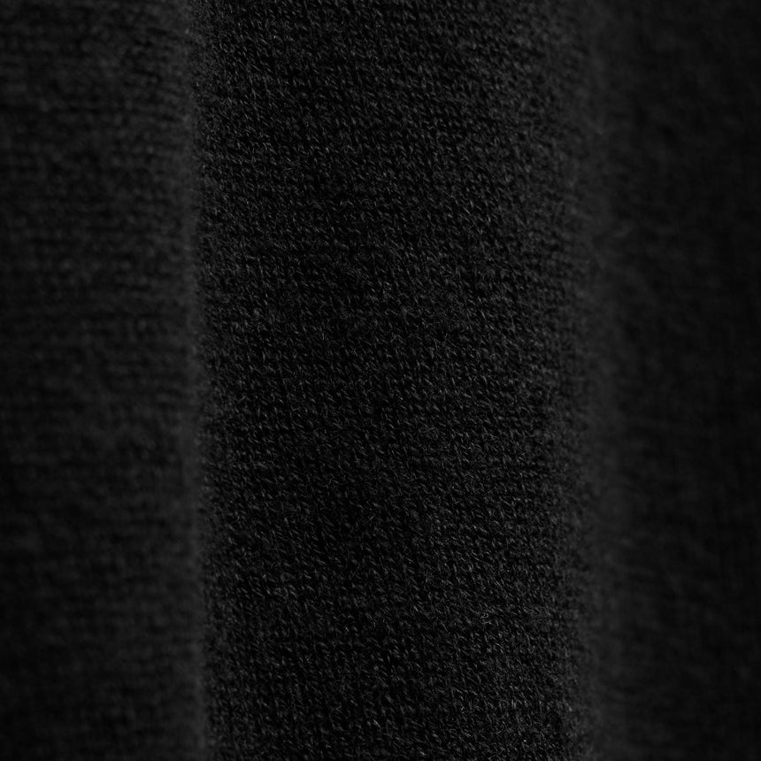Linen Cotton Keyhole Sweater in Black | James Perse Los Angeles