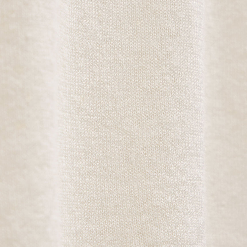 Linen Cotton Keyhole Sweater in Off White | James Perse Los Angeles