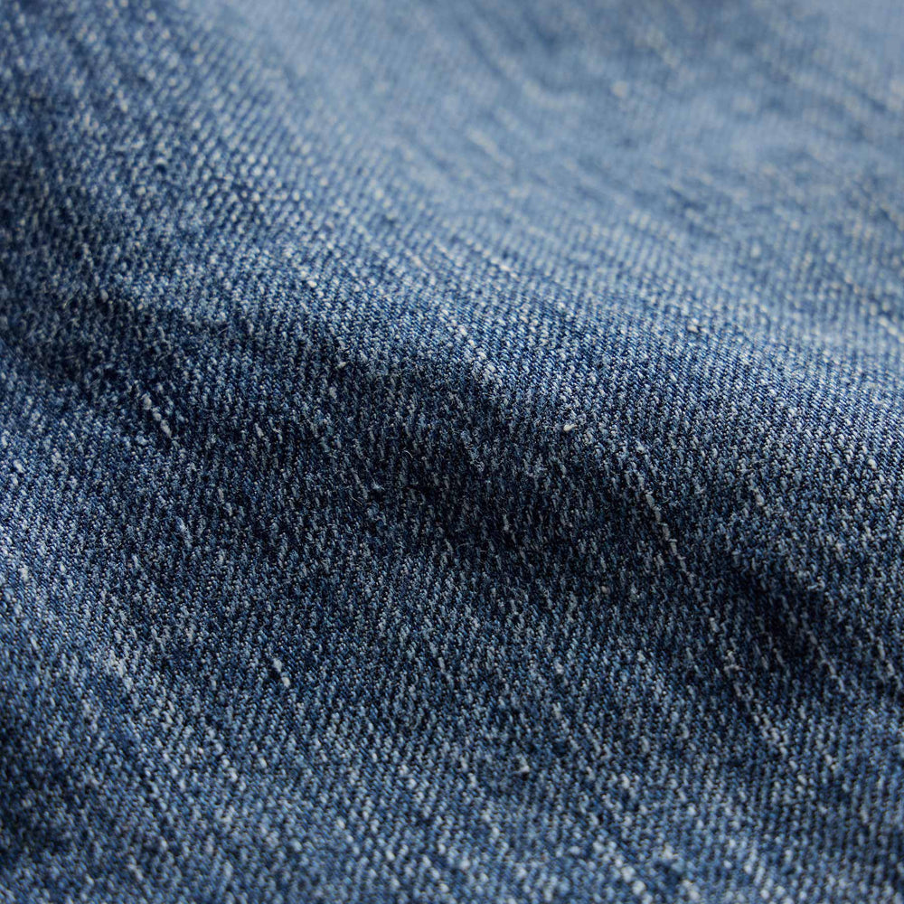 Linen Denim Relaxed Pant In Medium Wash | James Perse Los Angeles