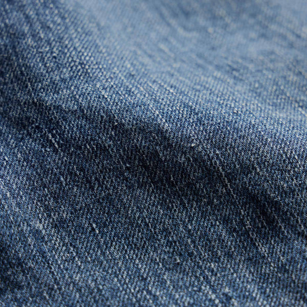 Linen Denim Relaxed Pant In Medium Wash | James Perse Los Angeles