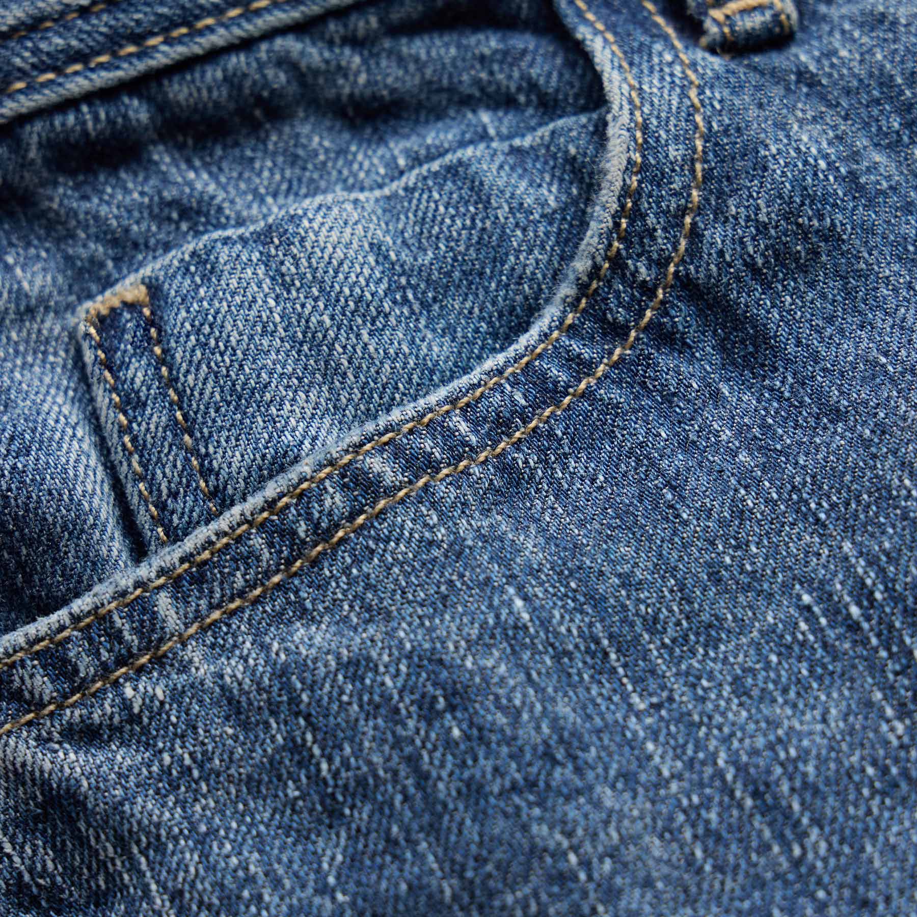 Linen Denim Relaxed Pant In Medium Wash | James Perse Los Angeles