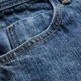 Linen Denim Relaxed Pant In Medium Wash | James Perse Los Angeles