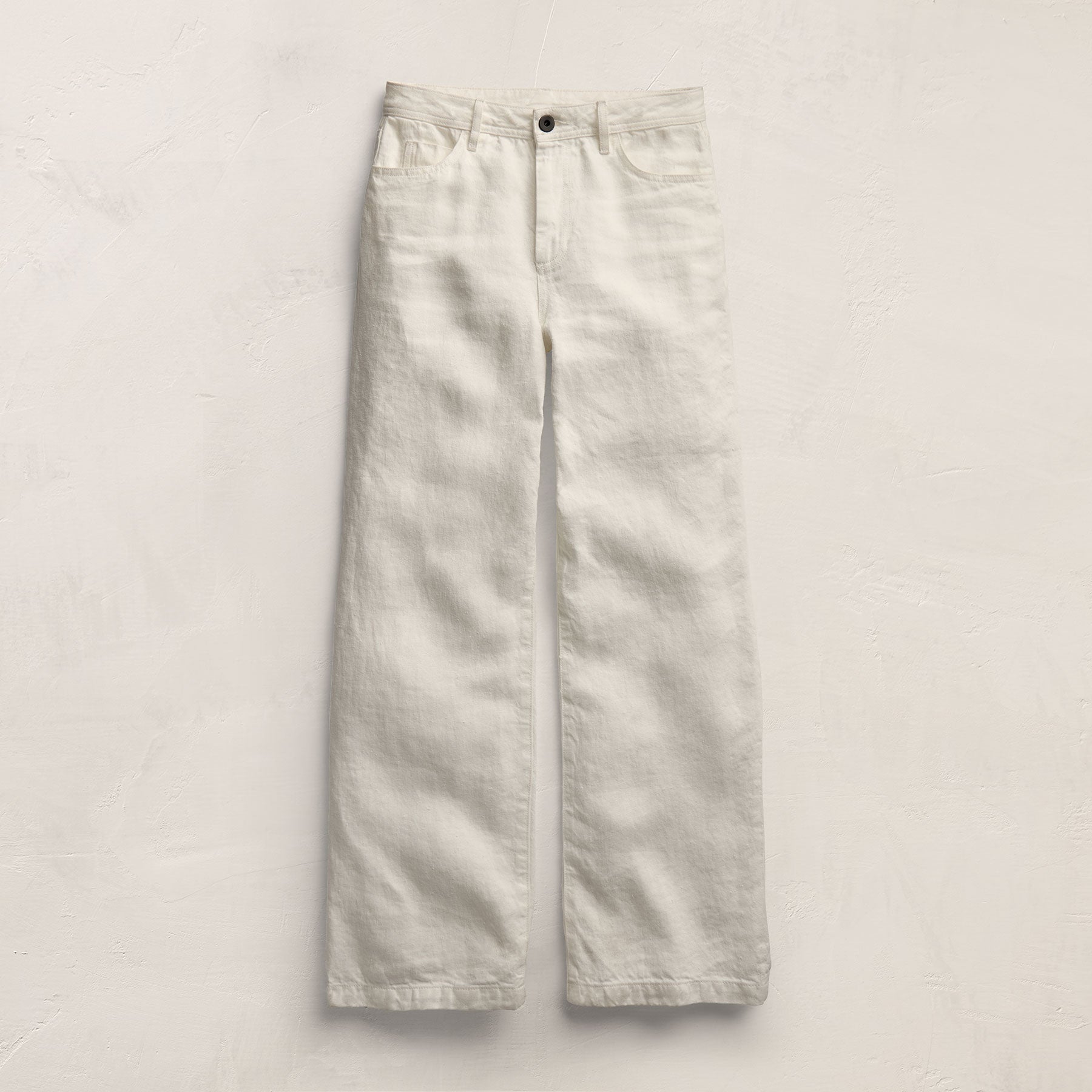 Linen Denim Relaxed Pant in Off White Wash | James Perse Los Angeles
