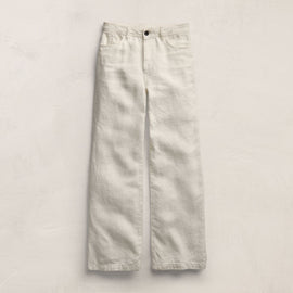 Linen Denim Relaxed Pant in Off White Wash | James Perse Los Angeles
