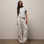 Linen Denim Relaxed Pant in Off White Wash | James Perse Los Angeles